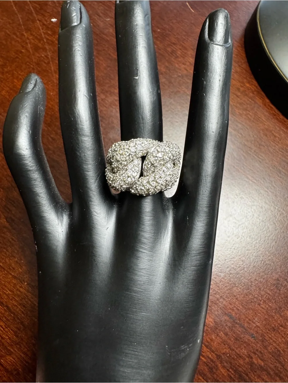 Sterling silver “because you can” ring.  Gorgeous . Encrusted with CZ gems.